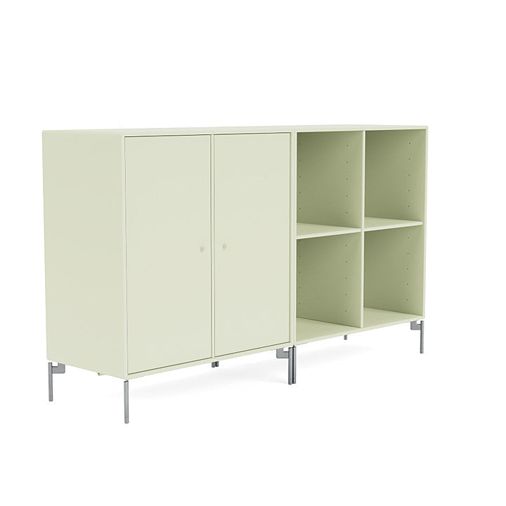 Montana paar klassiek dressoir met benen, Pomelo/Matt Chrome