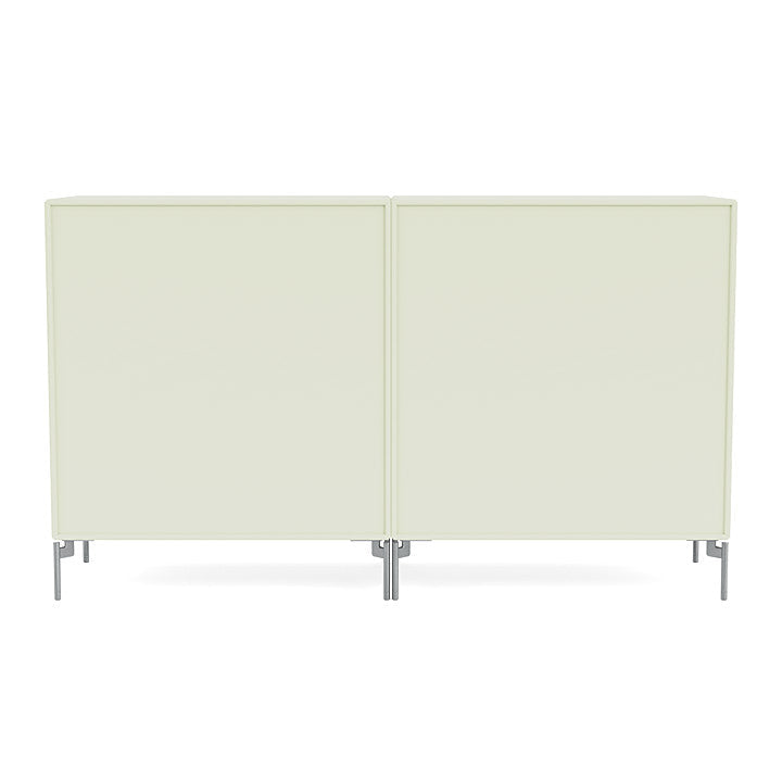 Montana Paar klassisches Sideboard mit Beinen, Pomelo/Matt Chrom