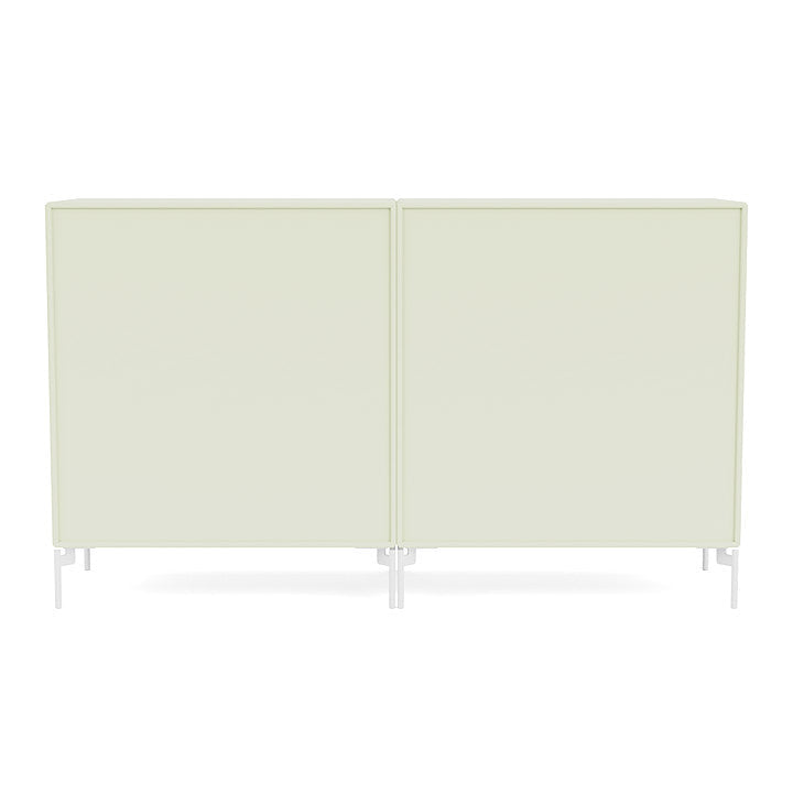 Coppia Montana Classic Sideboard con gambe, pomelo/Biancaneve