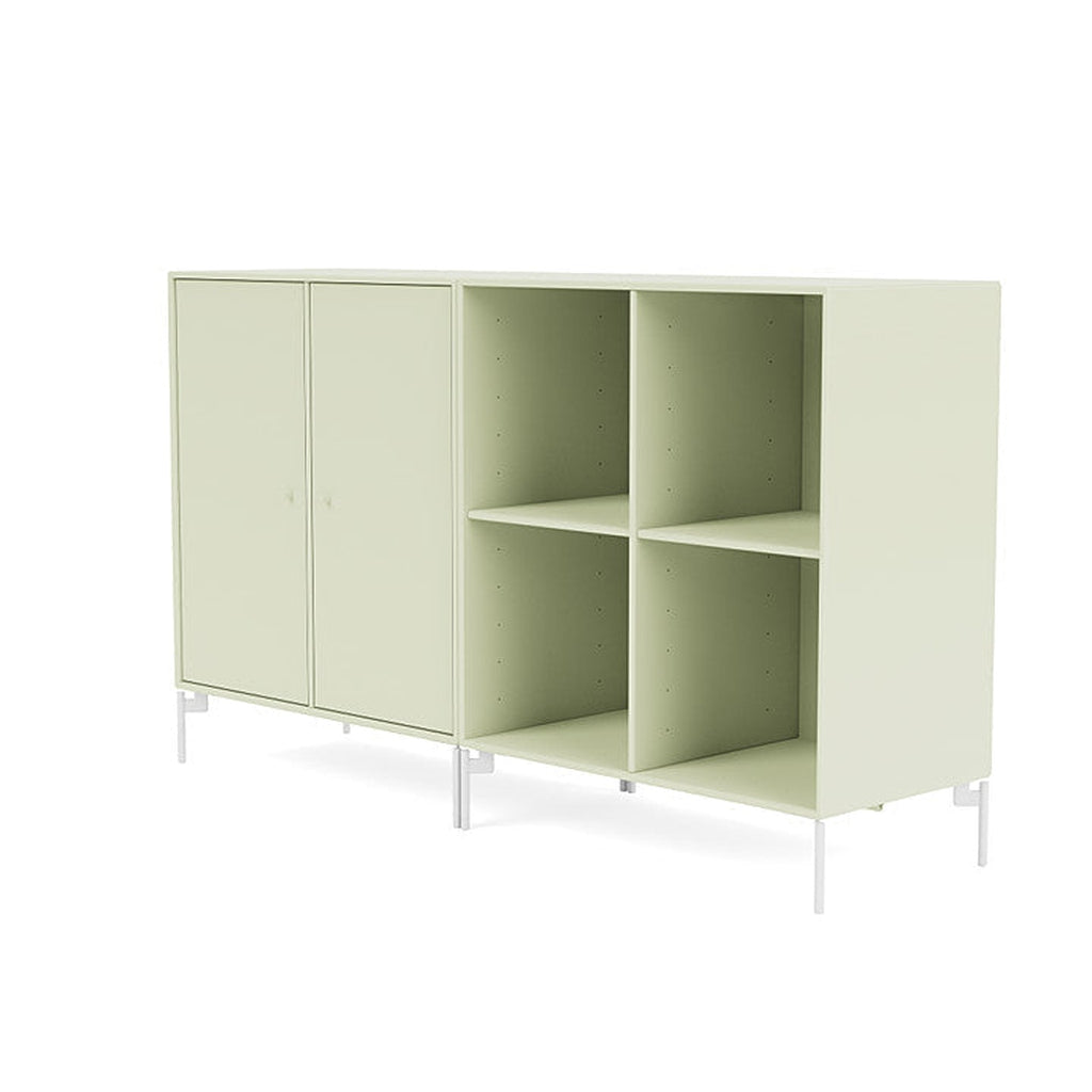 Montana paar klassiek dressoir met benen, Pomelo/Snow White