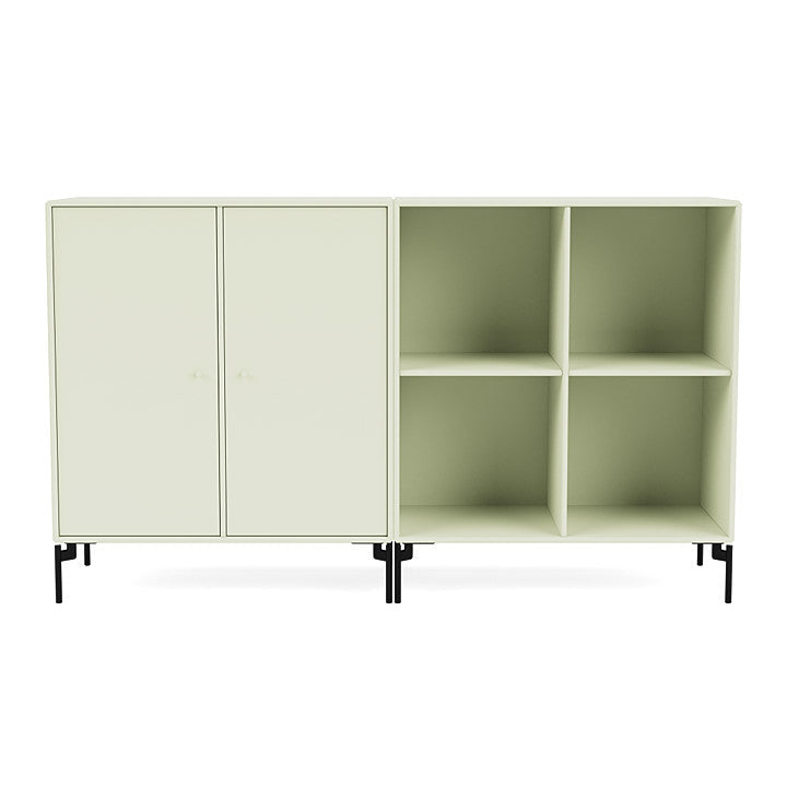 Coppia Montana Classic Sideboard con gambe, pomelo/nero