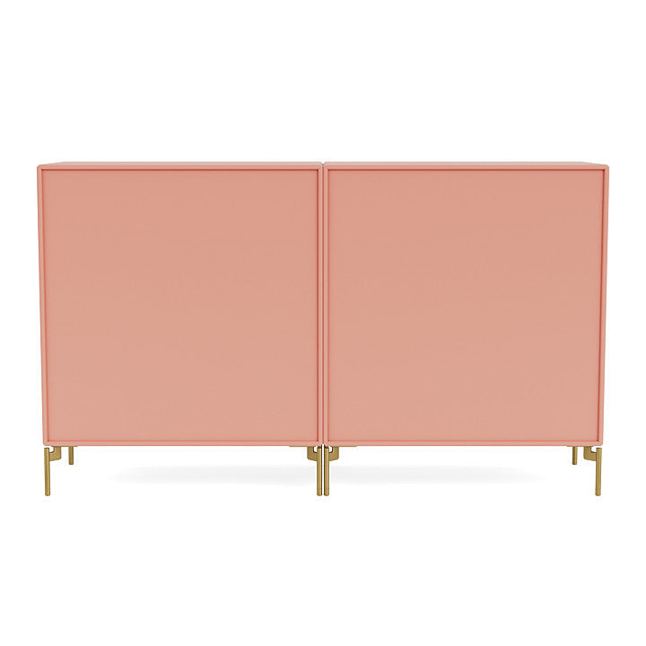 Montana coppia la classica sideboard con gambe, rabarbaro/ottone