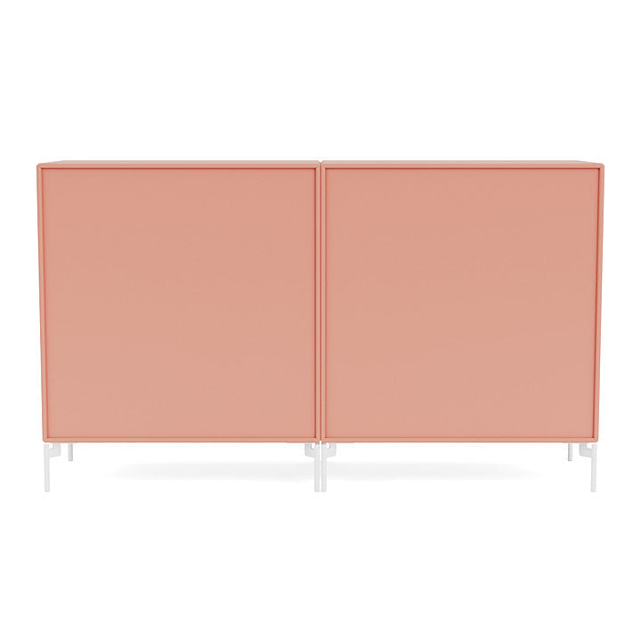 Montana coppia la classica sideboard con gambe, rabarbaro/bianche da neve