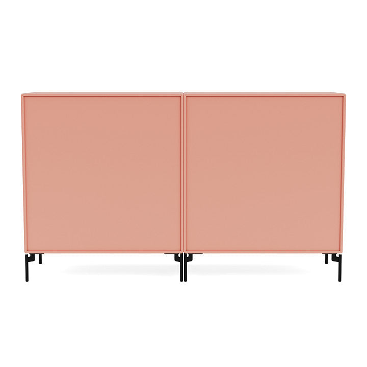 Montana coppia la classica sideboard con gambe, rabarbaro/nero