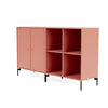 Montana coppia la classica sideboard con gambe, rabarbaro/nero