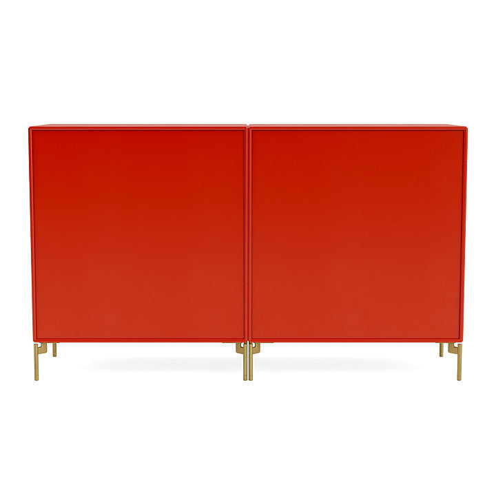 Coppia Montana Classic Sideboard con gambe, rosarship/ottone