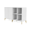 Montana Pair Classic dressoir met benen, Sneeuwwitje/messing