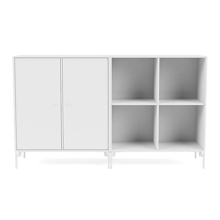 Montana coppia la classica sideboard con gambe, bianche da neve/Biancaneve