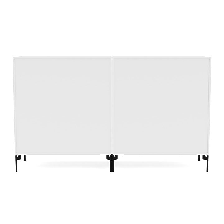 Montana coppia la classica sideboard con gambe, Biancaneve/nero