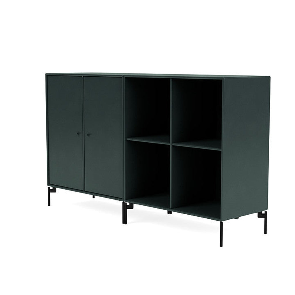 Montana Par Sideboard clásico con piernas, jade negro/negro