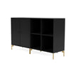 Montana Paar klassisches Sideboard mit Beinen Schwarz/Messing