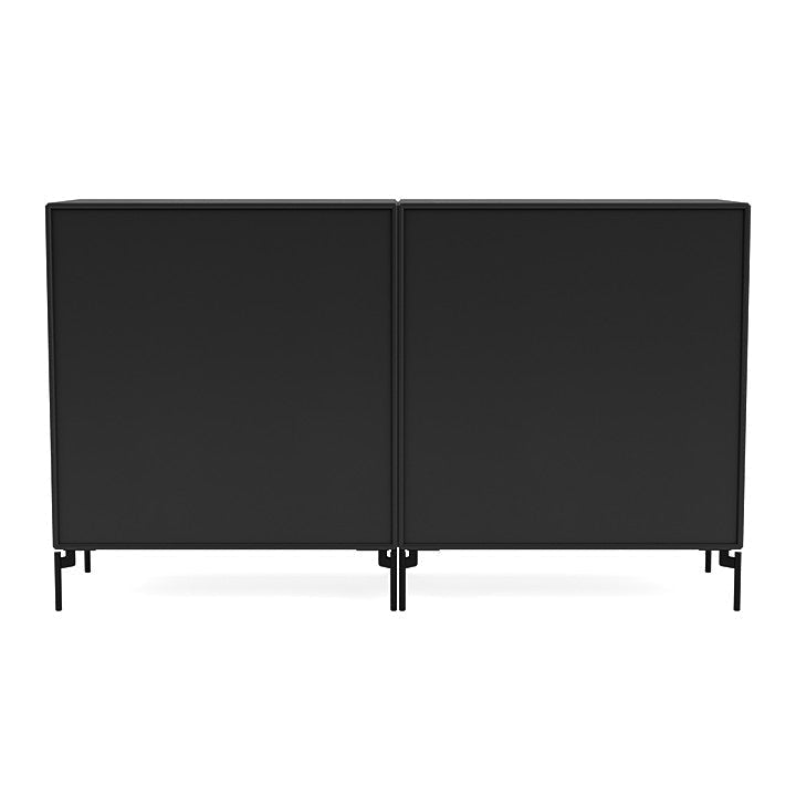 Montana Paar klassisches Sideboard mit Beinen, schwarz/schwarz