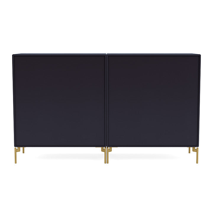 Montana Pair Classic Sideboard With Legs, Shadow/Brass