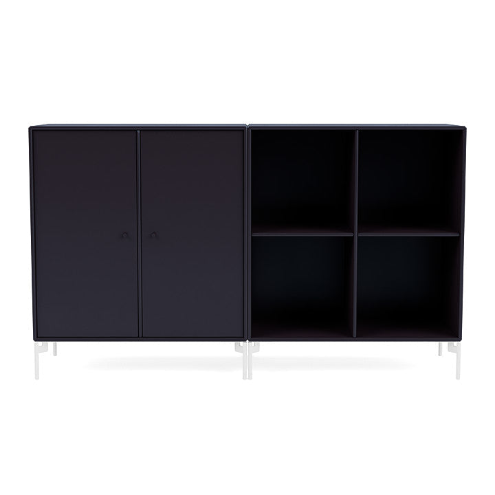 Montana coppia la classica sideboard con gambe, ombra/neve bianca