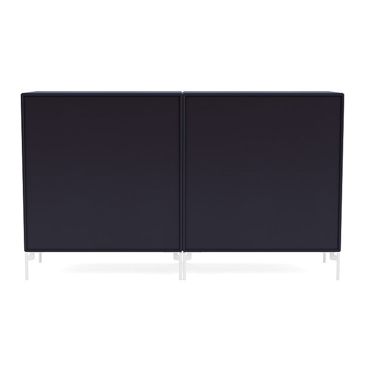 Montana Paar klassisches Sideboard mit Beinen, Schatten/Schneewittchen