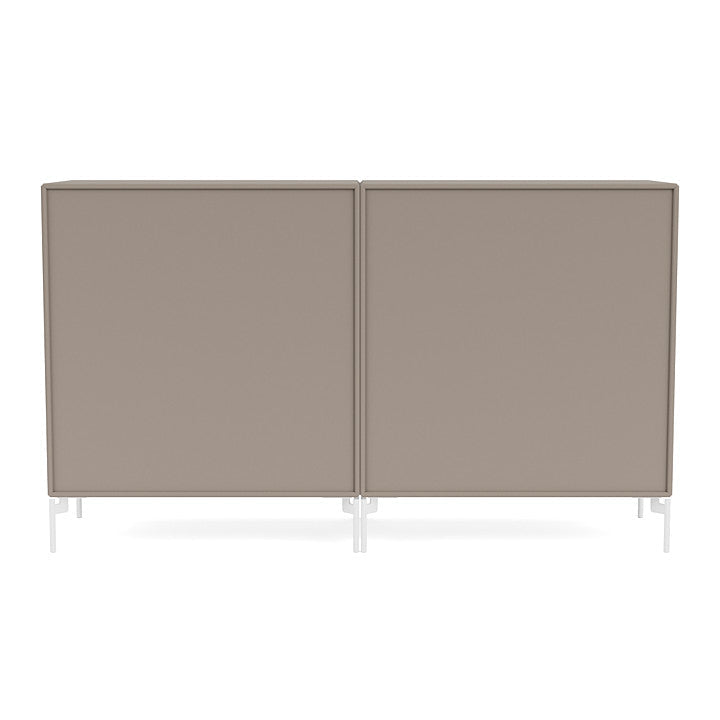 Coppia Montana Classic Sideboard con gambe, tartufo/Biancaneve