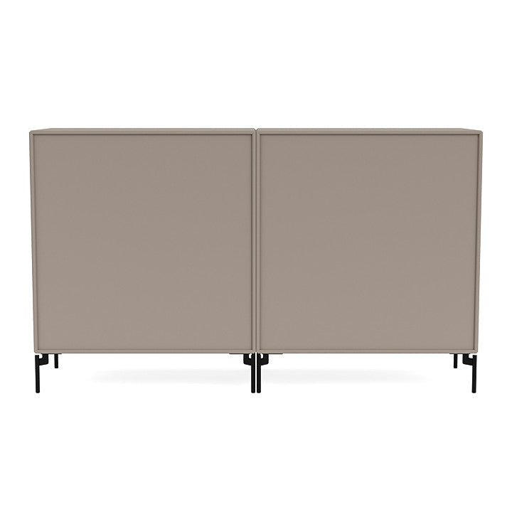 Montana coppia la classica sideboard con gambe, tartufo/nero