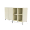 Montana Paar klassisches Sideboard mit Beinen, Vanille/Matt Chrom