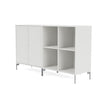 Montana Pair Classic Bookboard avec les jambes, blanc / Matt Chrome