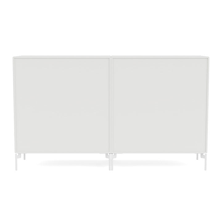 Montana Par Sideboard clásico con piernas, blanco/Blancanieves