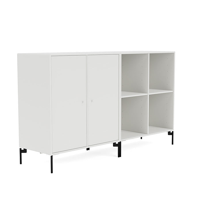 Montana paar klassiek dressoir met benen, wit/zwart