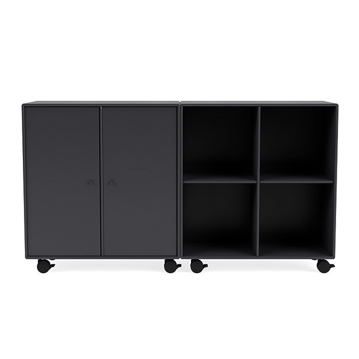 Montana Paar klassisches Sideboard mit Castors, Anthrazit