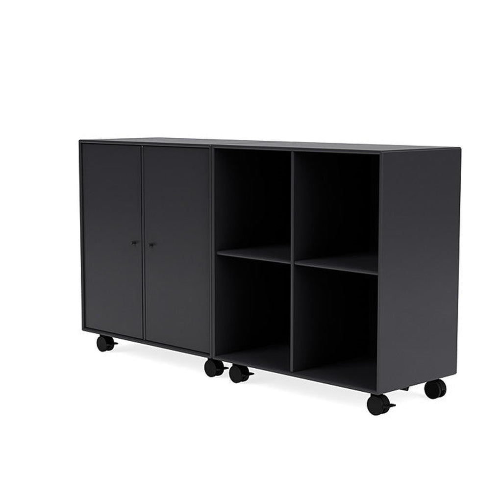 Montana Paar klassisches Sideboard mit Castors, Anthrazit