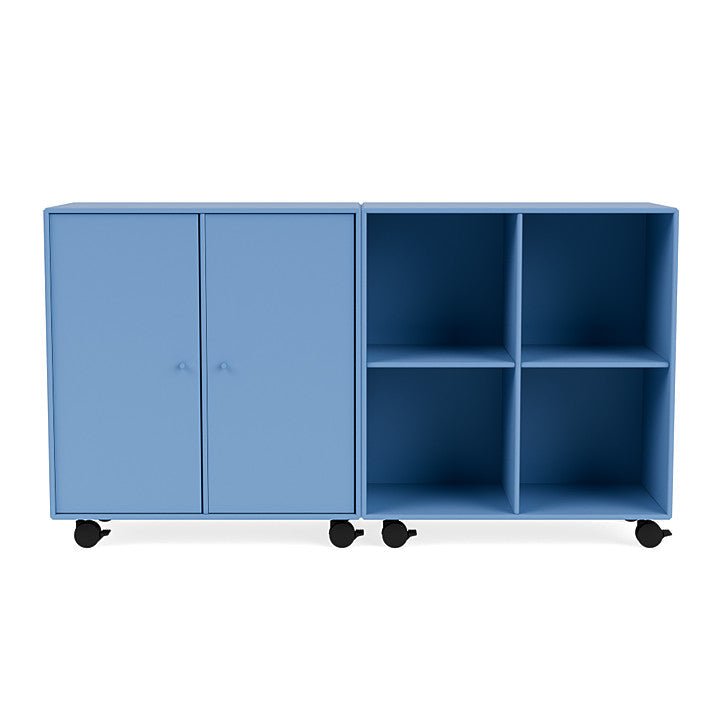 Montana Pair Classic Bookboard With Castors, Azure Bleu