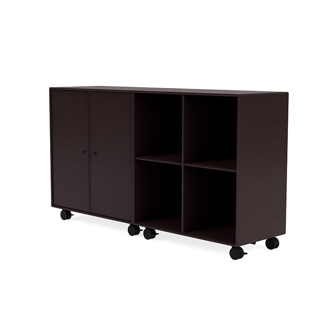 Montana paar klassiek dressoir met castors, balsamico bruin