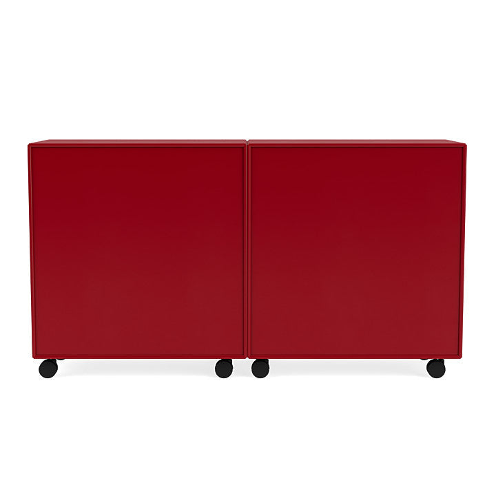 Montana -Paar klassisches Sideboard mit Castors, Rote Beete