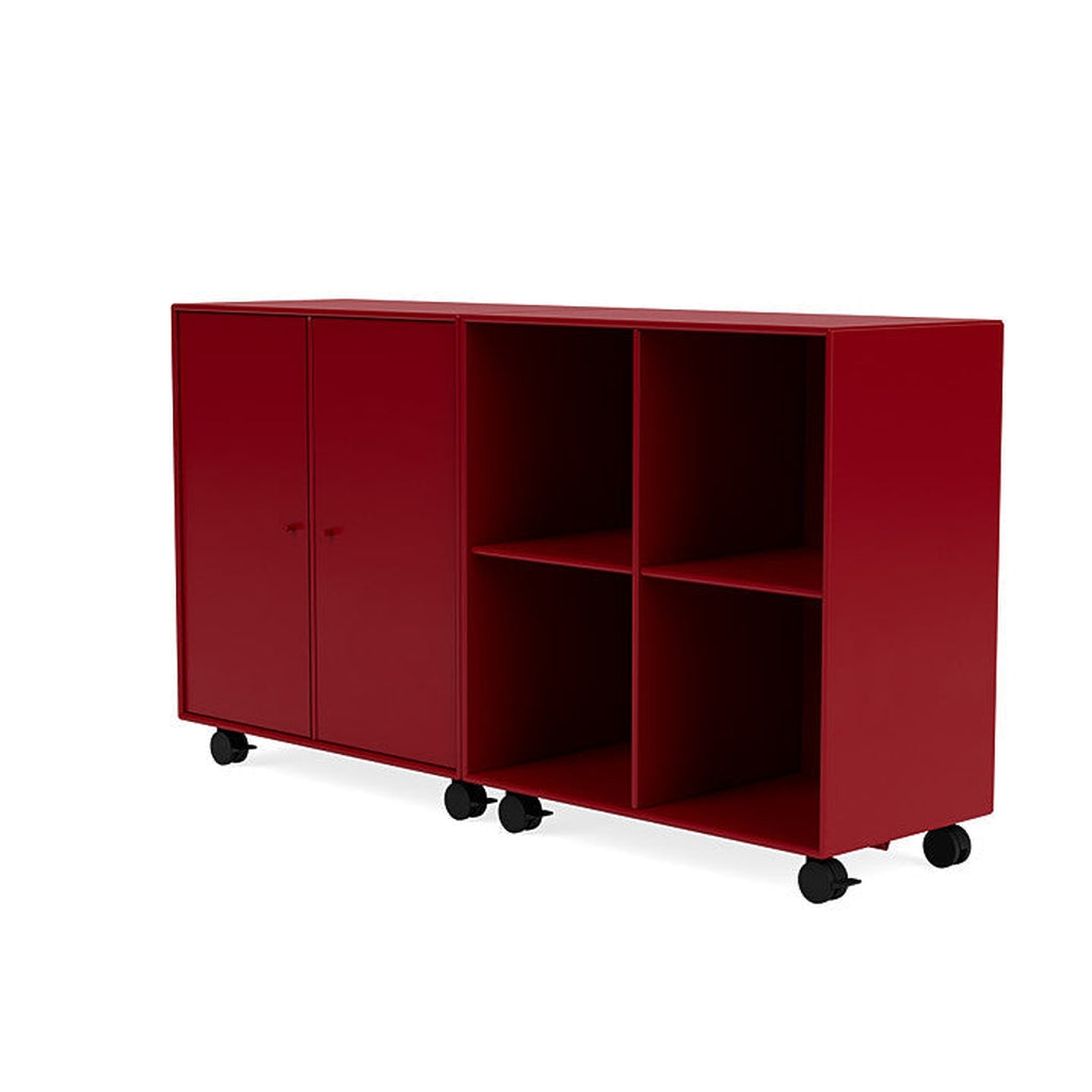 Montana -Paar klassisches Sideboard mit Castors, Rote Beete