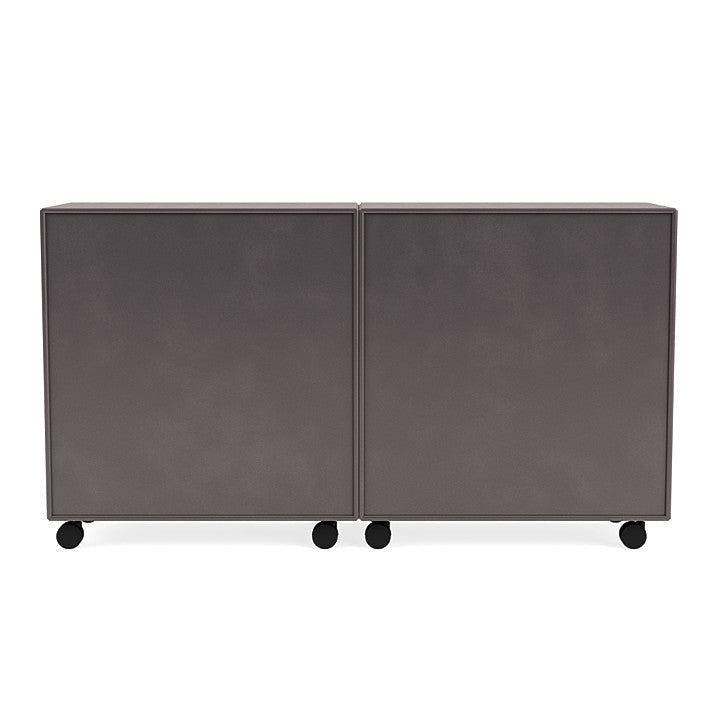 Montana coppia la classica sideboard con Castors, Coffee Brown