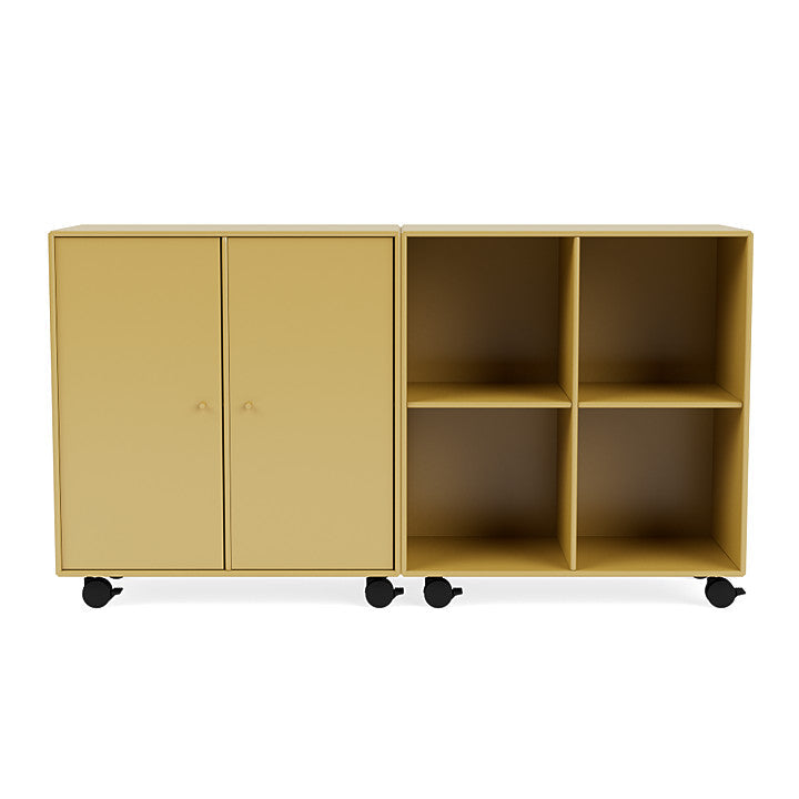 Coppia Montana Classic Sideboard con Castors, Cumin Yellow