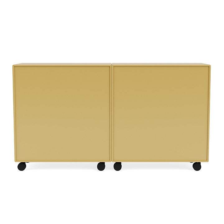 Coppia Montana Classic Sideboard con Castors, Cumin Yellow