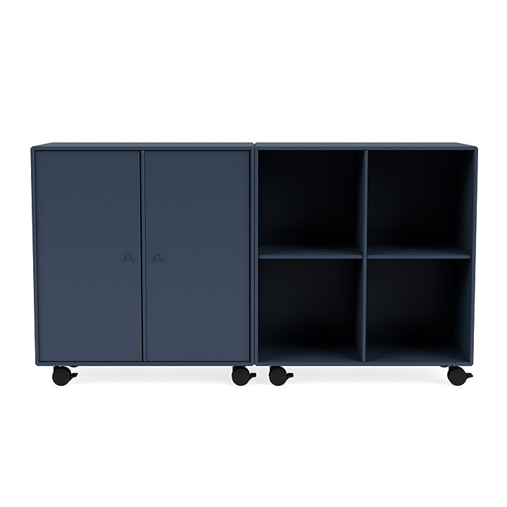 Coppia Montana Classic Sideboard con Castors, Juniper Blue