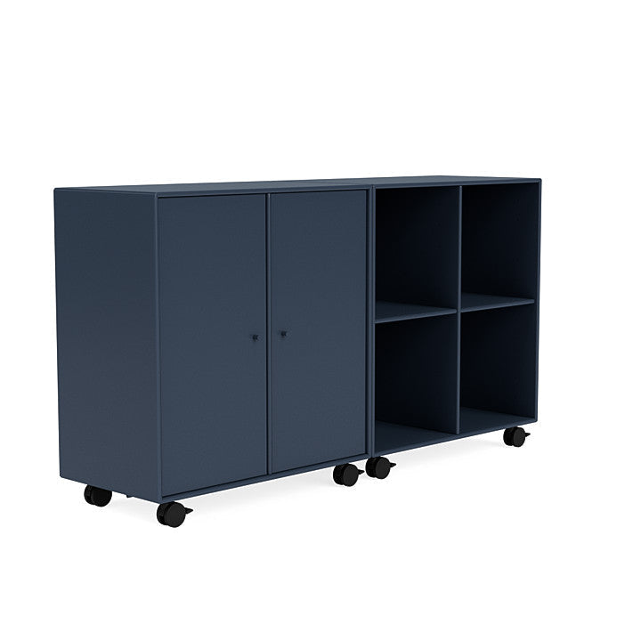 Montana Pair Classic Sideboard With Castors, Juniper Blue