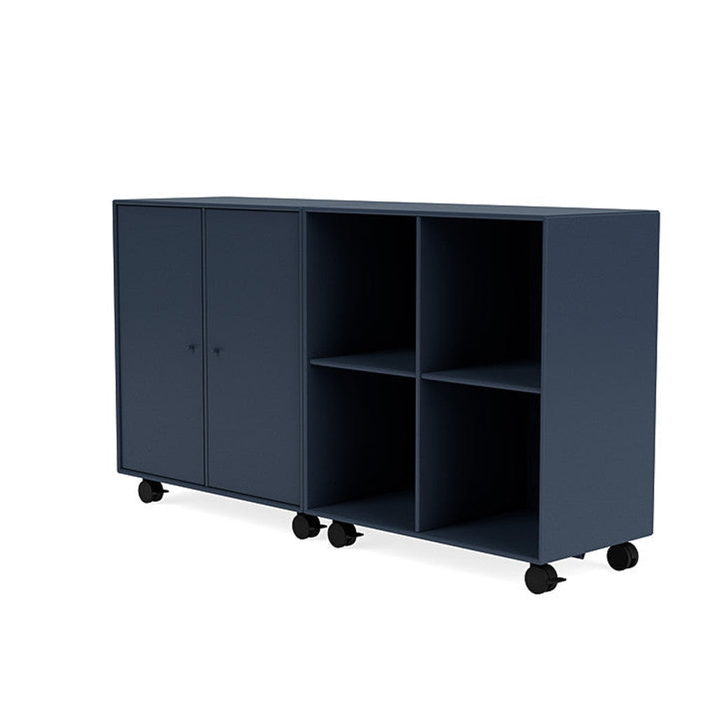 Coppia Montana Classic Sideboard con Castors, Juniper Blue