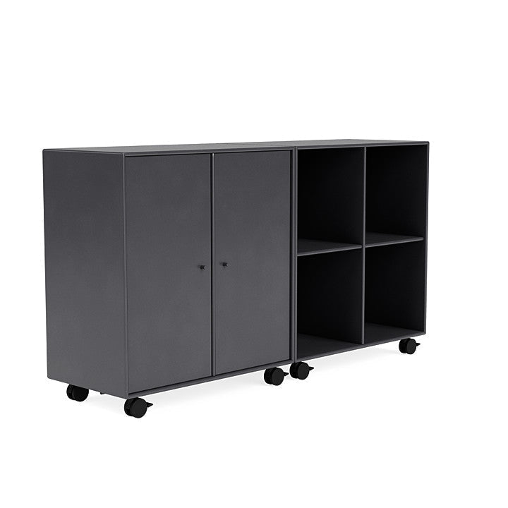 Montana Paar klassisches Sideboard mit Rizinus, Carbon Black