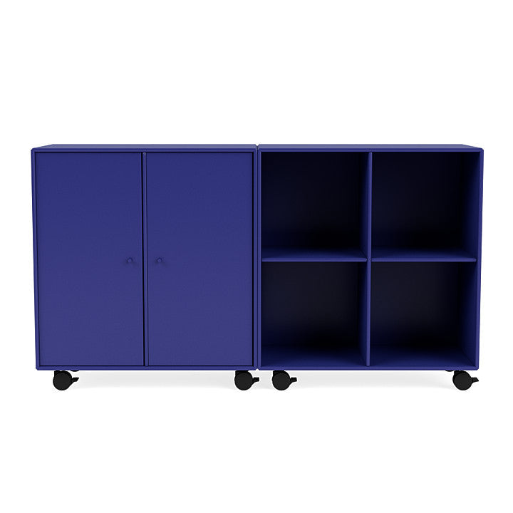 Montana Pair Classic Bookboard With Castors, Monarch Blue