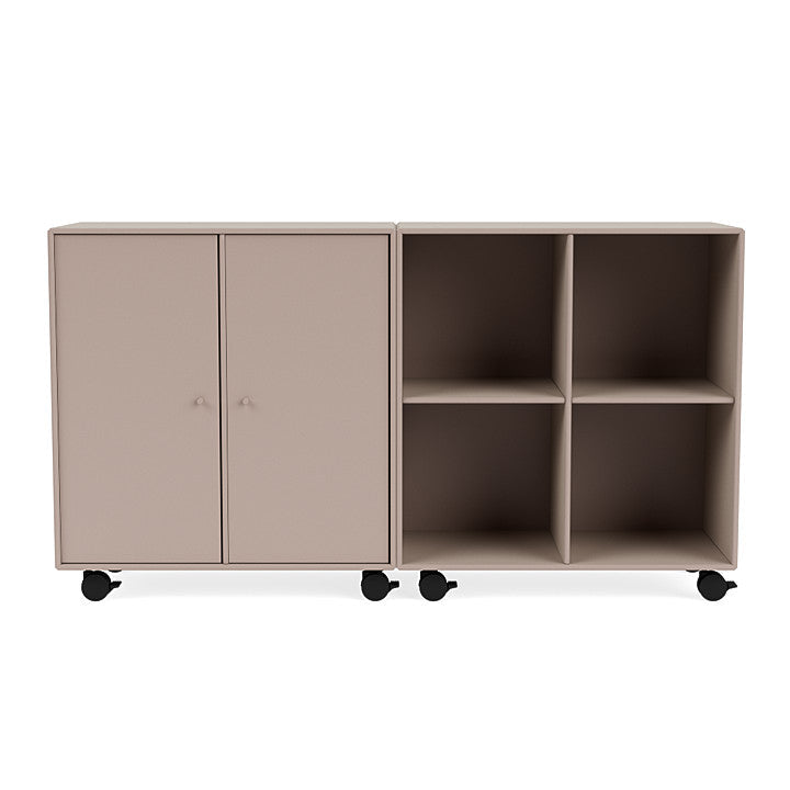 Montana coppia classica sideboard con i casi, marrone funghi