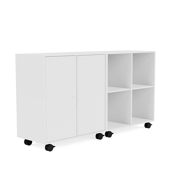 Montana Pair Classic Bookboard With Castors, New White