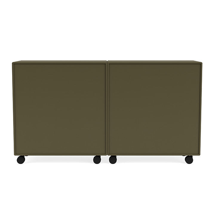 Montana -Paar klassisches Sideboard mit Castors, Oregano Green