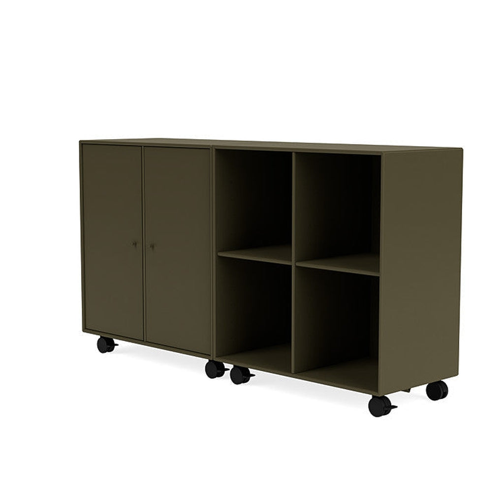 Montana -Paar klassisches Sideboard mit Castors, Oregano Green