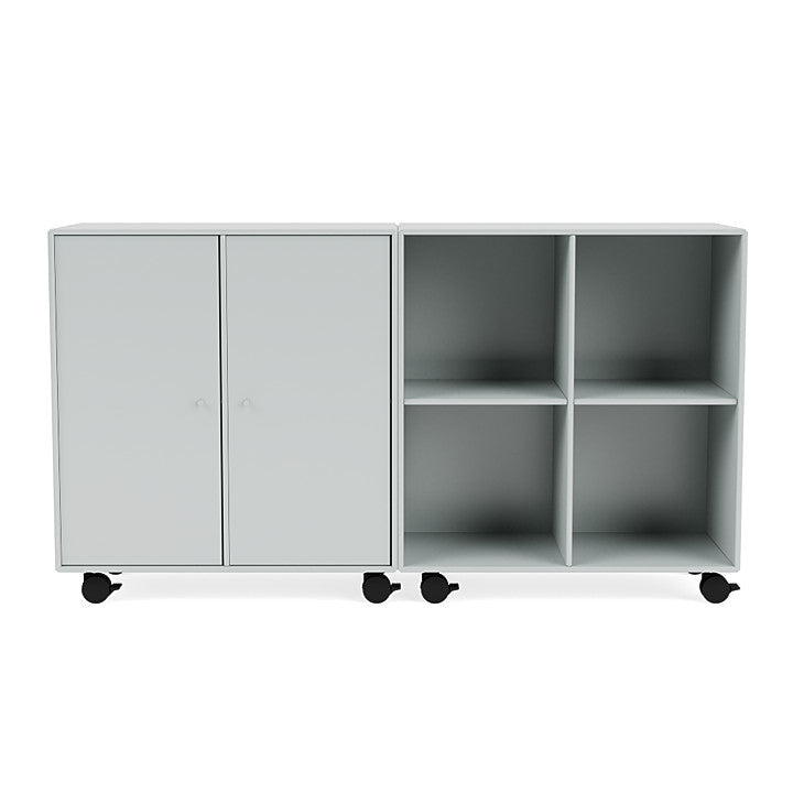 Montana -Paar klassisches Sideboard mit Castors, Austerngrau