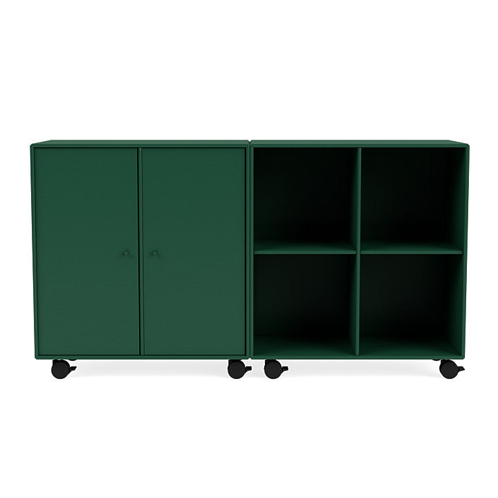 Coppia Montana Classic Sideboard con Castors, Pine Green