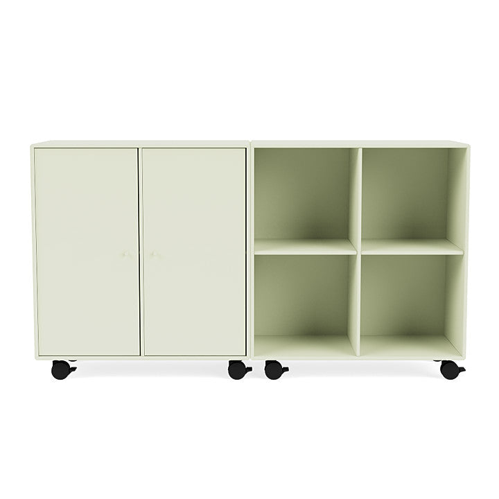 Montana -Paar klassisches Sideboard mit Castors, Pomelo Green