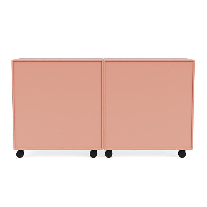 Coppia Montana Classic Sideboard con Castors, Rosso Rosso