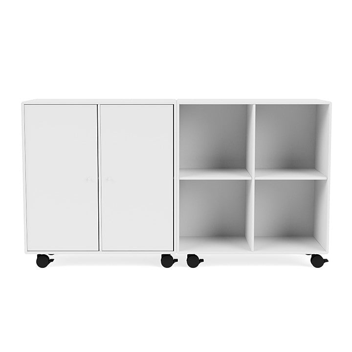 Coppia Montana Classic Sideboard con Castors, Biancaneve