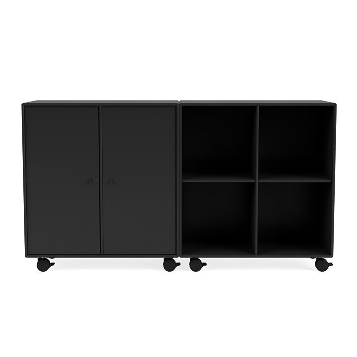 Montana Paar klassisches Sideboard mit Castors, schwarz