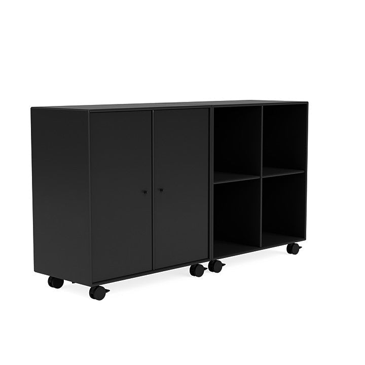 Montana Paar klassisches Sideboard mit Castors, schwarz